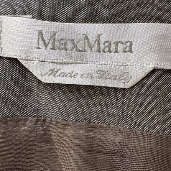 Max Mara Womens Pencil Skirt Gray Size Large Faux Wrap Side Zipper - Picture 7 of 7